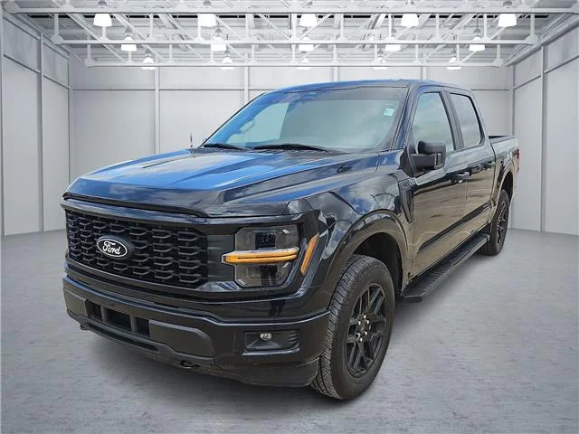 Used 2024 Agate Black Metallic Ford STX 4x4 SuperCrew Cab 5.5 ft. box 145 in. WB image 1