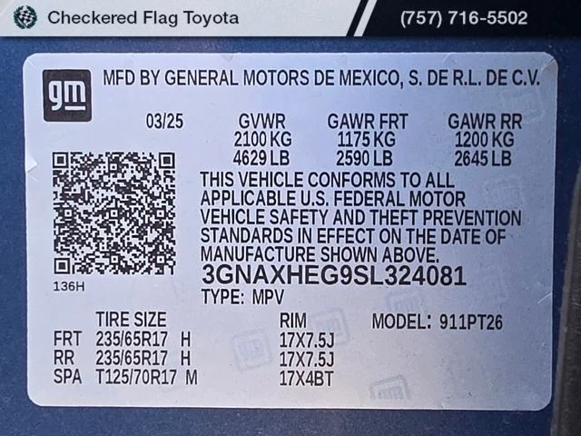 Used 2025 Lakeshore Blue Metallic Chevrolet LT image 17