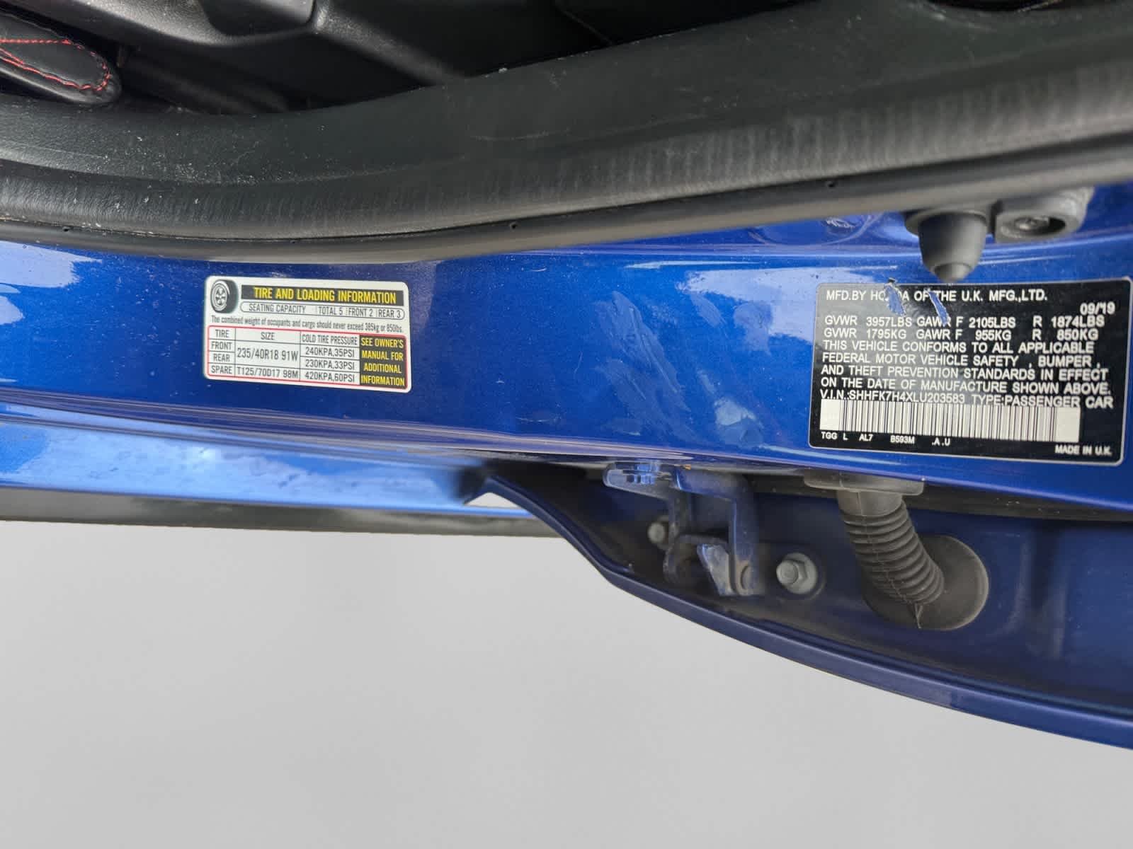 Used 2020 Aegean Blue Metallic Honda Sport image 25