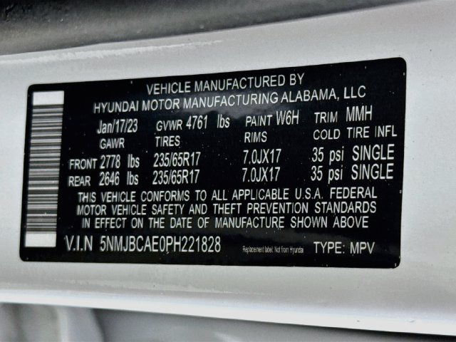 Used 2023 Serenity White Pearl Hyundai SEL image 36