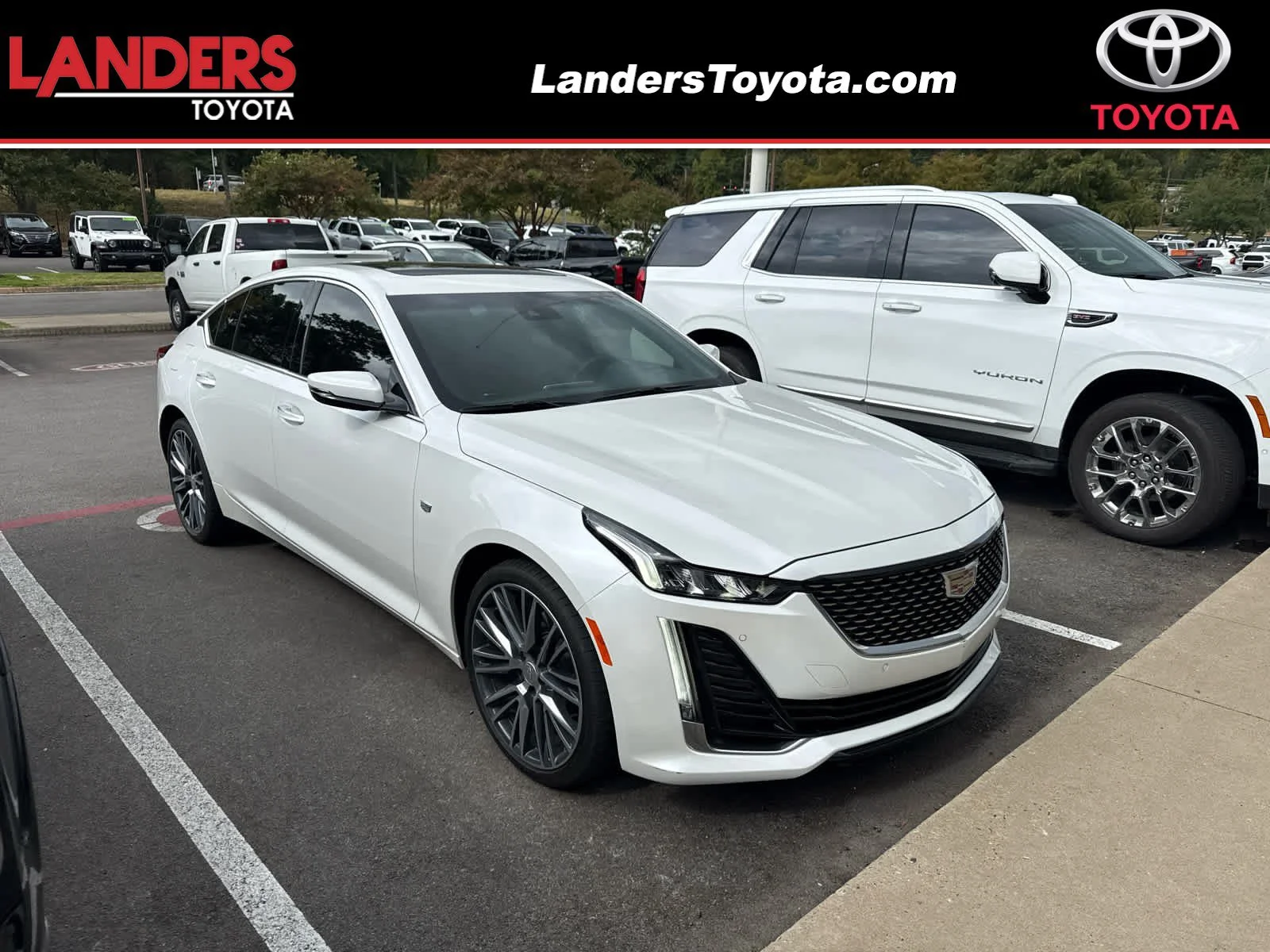 Used 2024 Crystal White Tricoat Cadillac Premium Luxury image 1