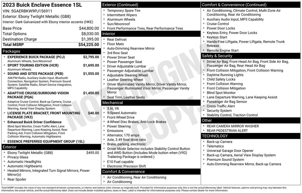 Used 2023 Black Buick Essence image 10