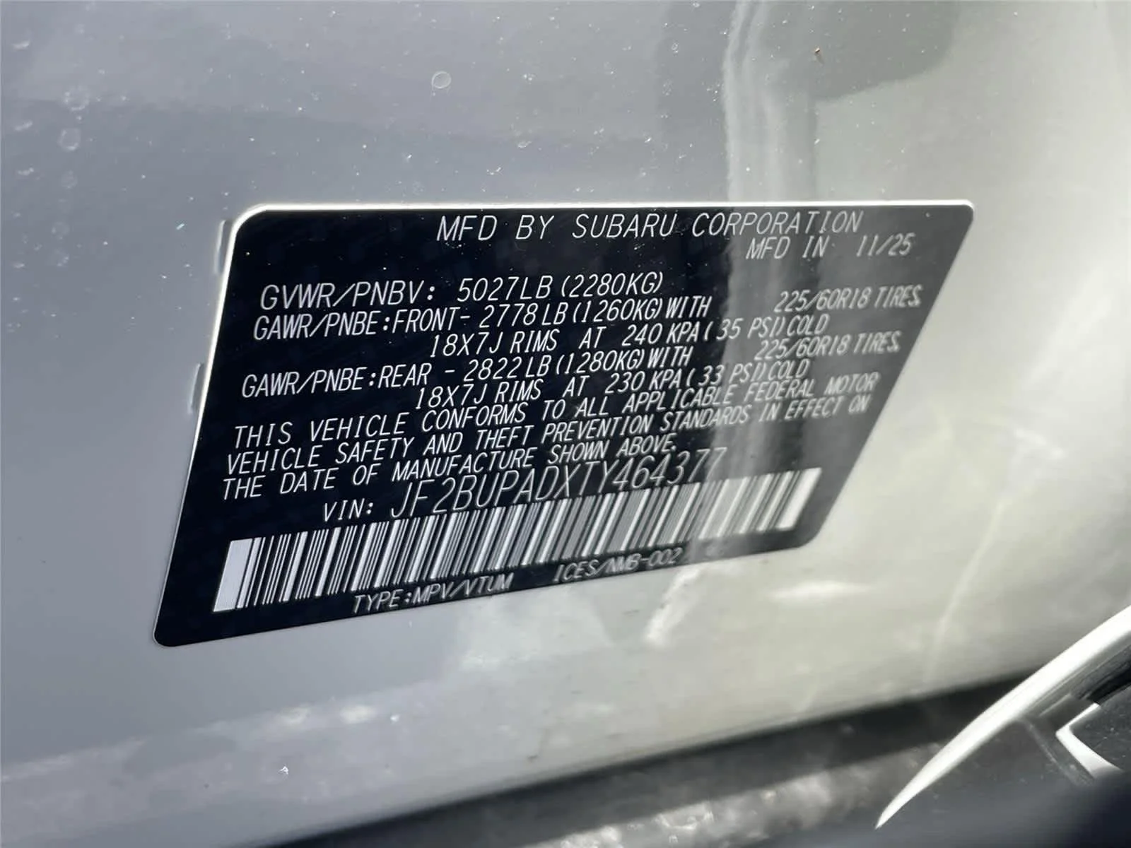 Certified Used 2026 Crystal White Pearl Subaru Premium image 32
