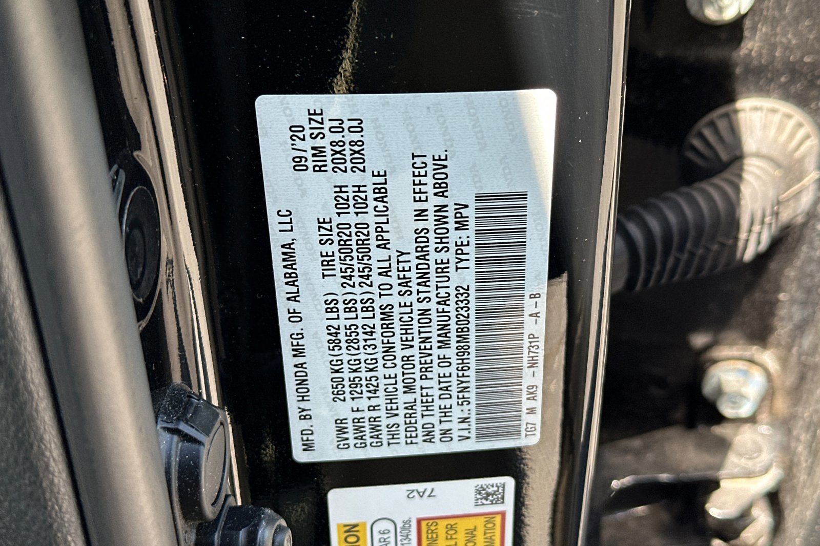 Used 2021 Black Honda Touring 8-Passenger image 32