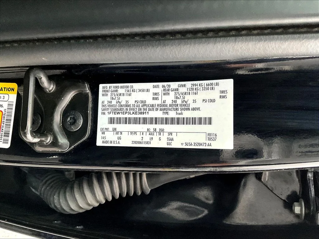 Certified Used 2020 Agate Black Metallic Ford XLT image 8