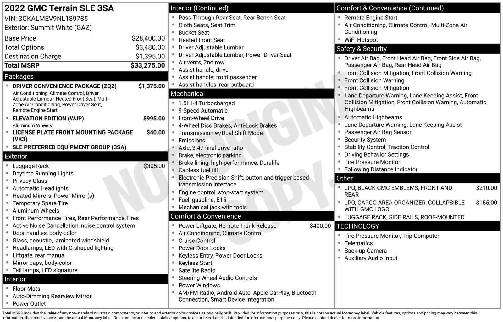 Used 2022 Summit White GMC SLE image 37