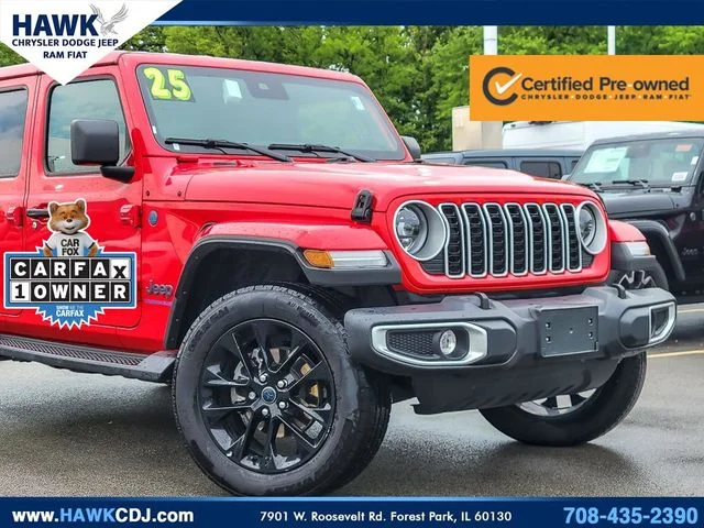 Certified Used 2025 Red Jeep Sahara 4xe image 2