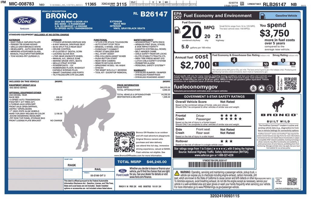 Used 2024 Red Ford Big Bend image 32