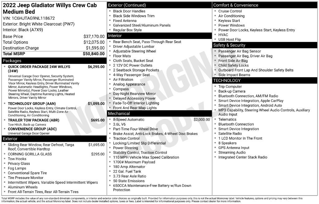 Used 2022 White Jeep Willys 4x4 image 33