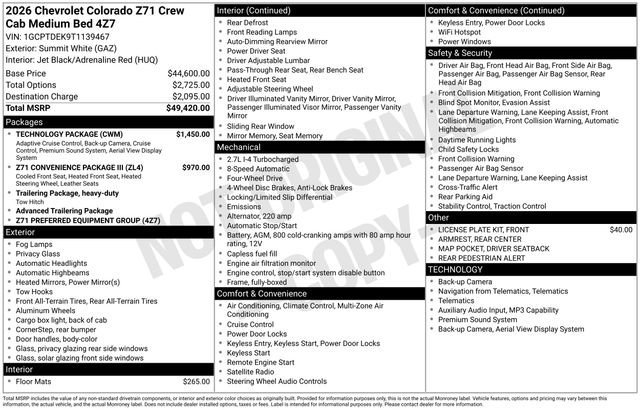 New 2026 Summit White Chevrolet Z71 image 46