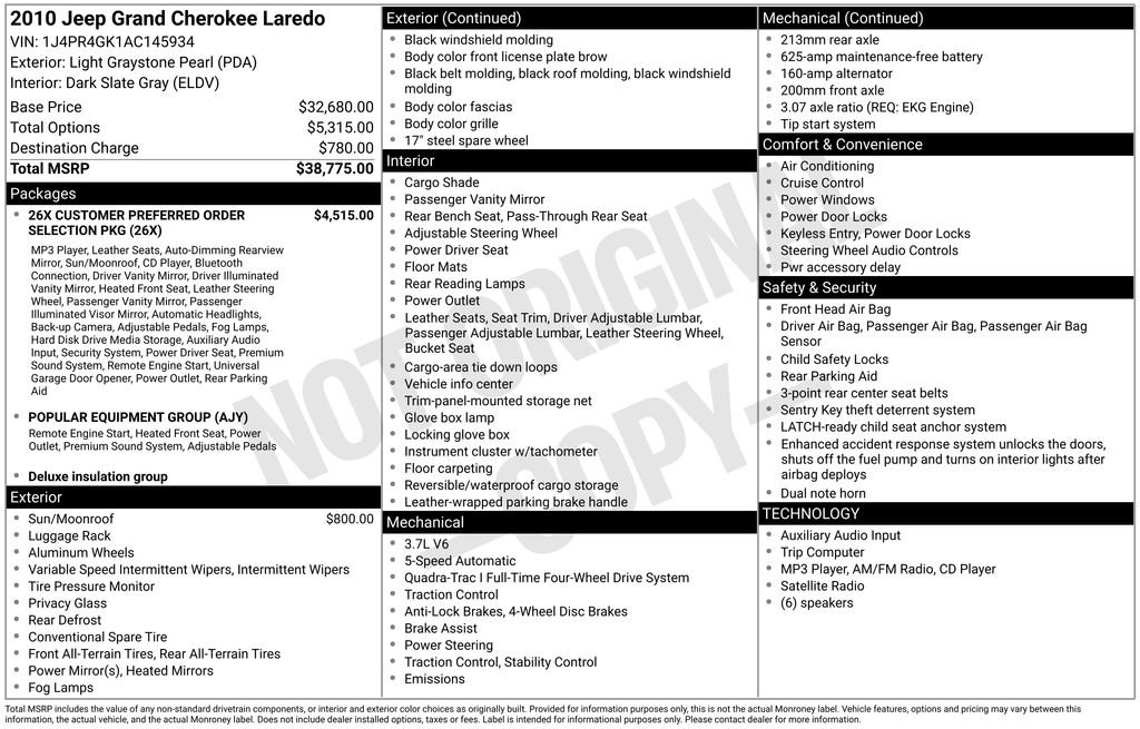 Used 2010 Light Graystone Pearlcoat Jeep Laredo image 39