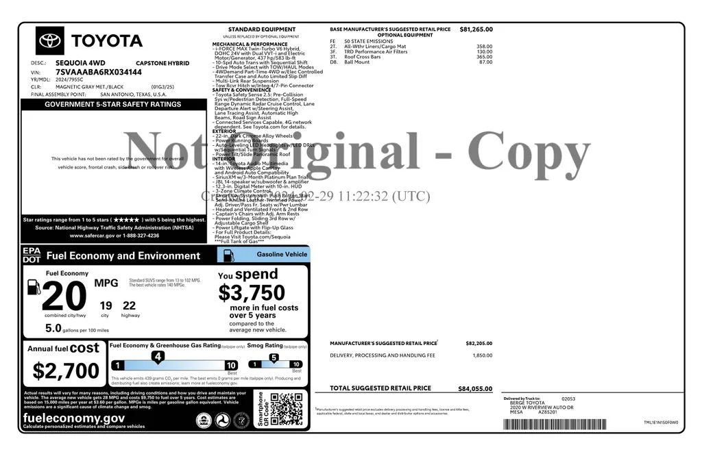 Certified Used 2024 Gray Toyota Capstone image 2