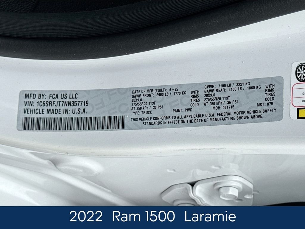 Used 2022 White Ram Laramie image 21