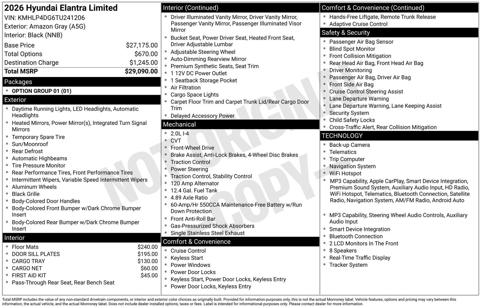 New 2026 Gray Hyundai Limited image 39