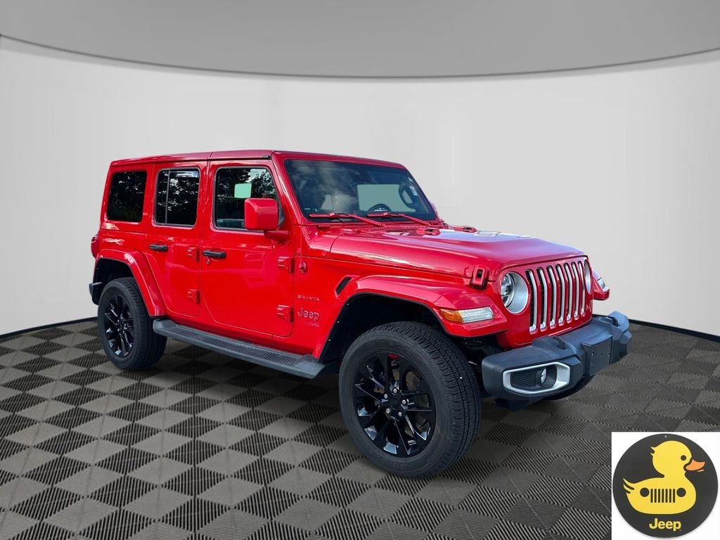 Used 2021 Red Jeep Unlimited Sahara 4xe image 8