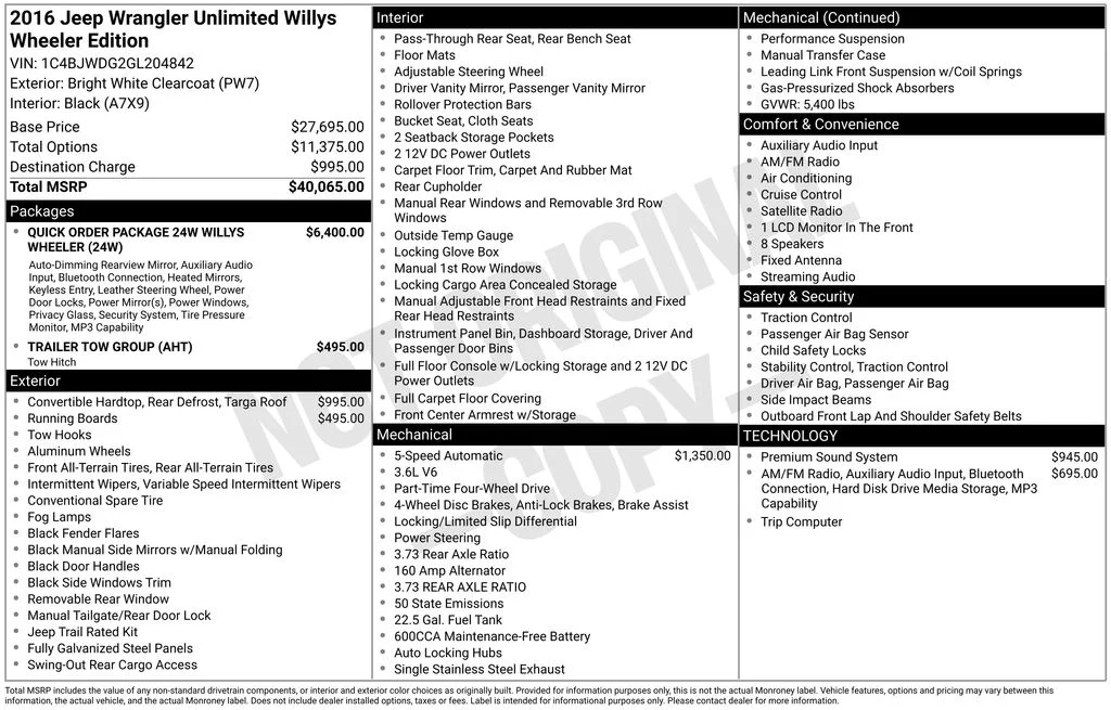 Used 2016 Jeep Wrangler Unlimited Willys Wheeler with VIN 1C4BJWDG2GL204842 for sale in Elk River, Minnesota