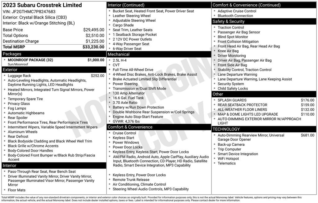 Used 2023 Black Subaru Limited image 6
