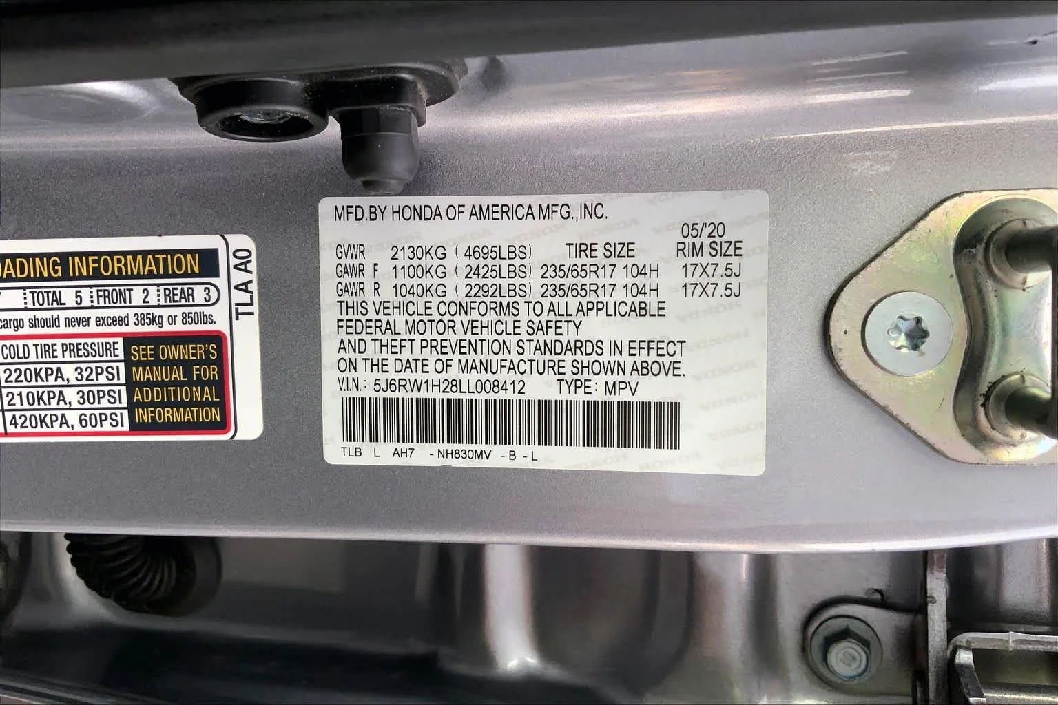 Used 2020 Lunar Silver Metallic Honda LX image 30