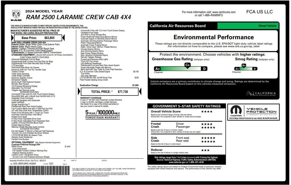 Certified Used 2024 White Ram Laramie image 3