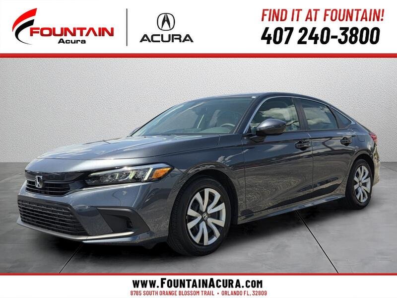 Used 2024 Meteorite Gray Metallic Honda LX CVT image 1