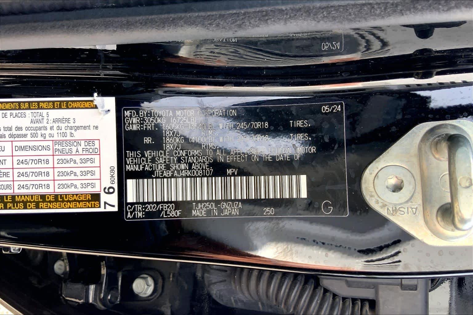 Used 2024 Black Toyota 1958 image 36