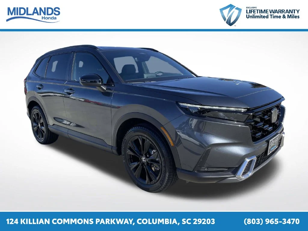 New 2027 Meteorite Gray Metallic Honda Sport Touring Hybrid AWD image 1