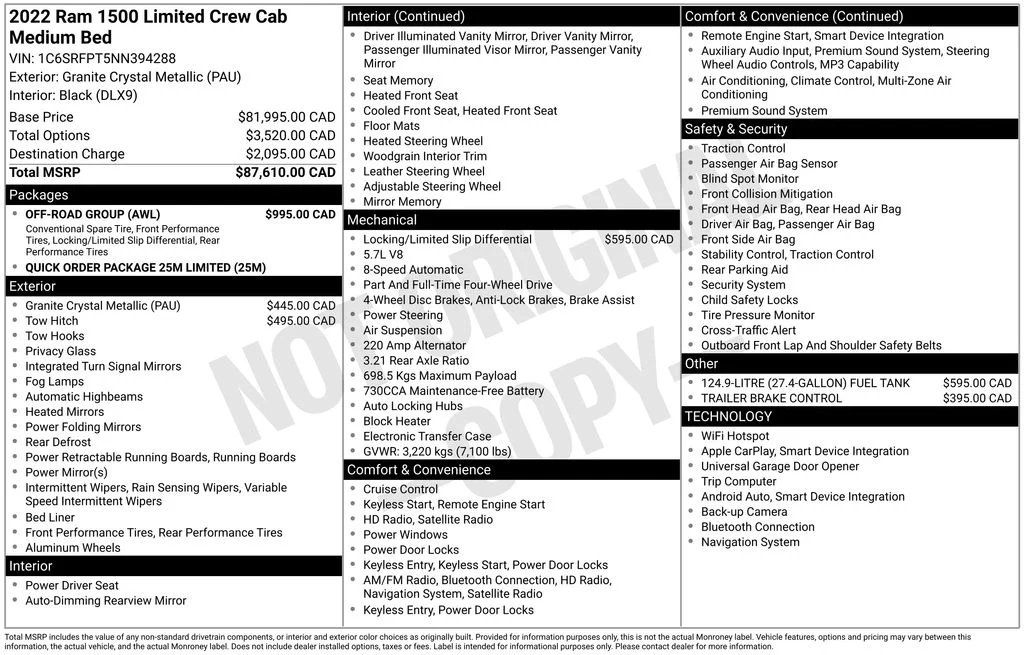 Used 2022 Gray Ram Limited image 33