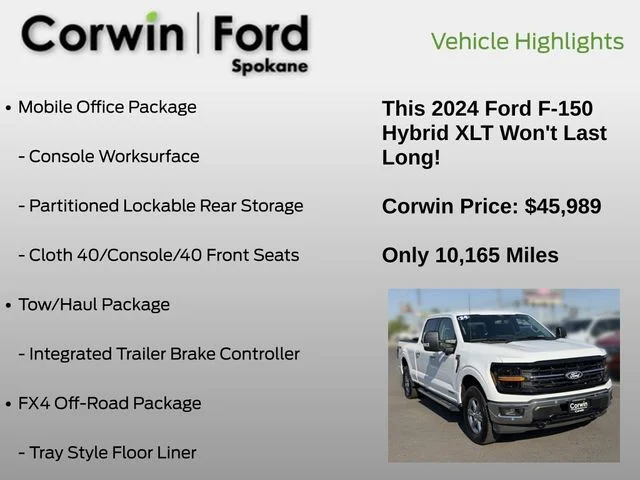 Used 2024 Oxford White Ford XLT image 7