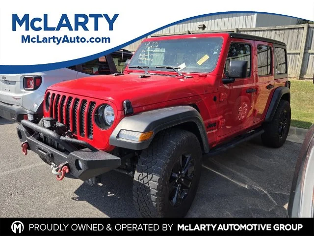 Used 2022 Red Jeep Unlimited Sport Altitude image 1