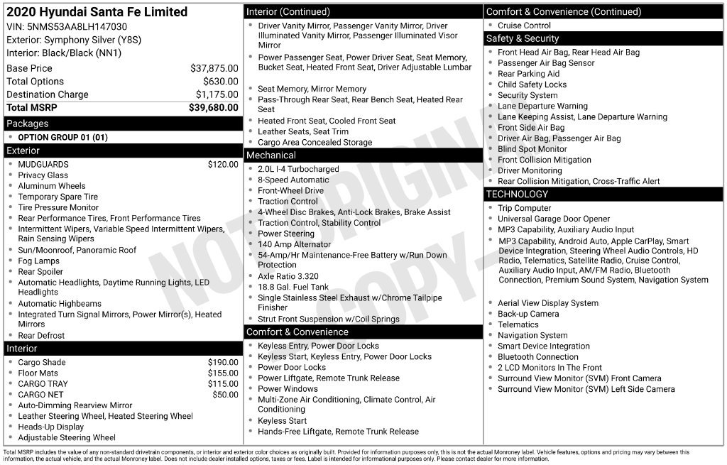 Used 2020 Silver Hyundai Limited image 28