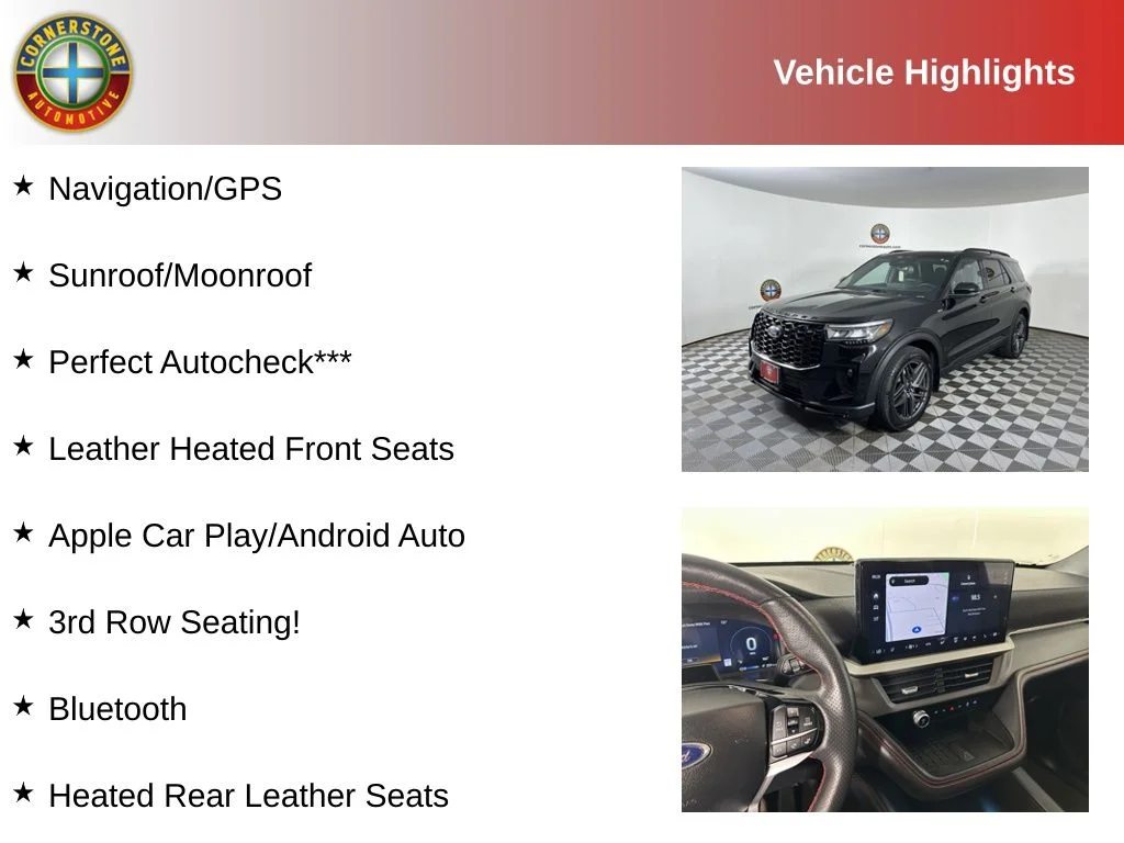 Used 2025 Ford Explorer ST-LINE with VIN 1FMUK8KH9SGA52052 for sale in Elk River, Minnesota