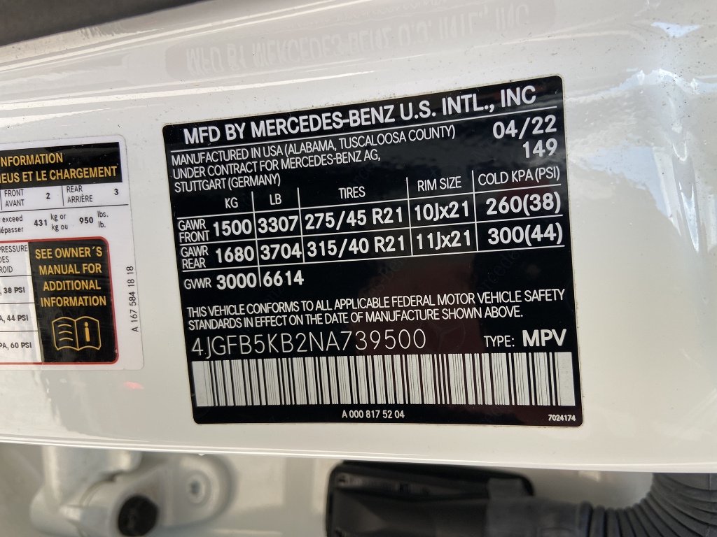 Certified Used 2022 WHITE Mercedes-Benz GLE 450 4MATIC® image 13
