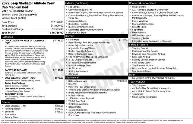 Certified Used 2022 Black Clearcoat Jeep Sport image 36