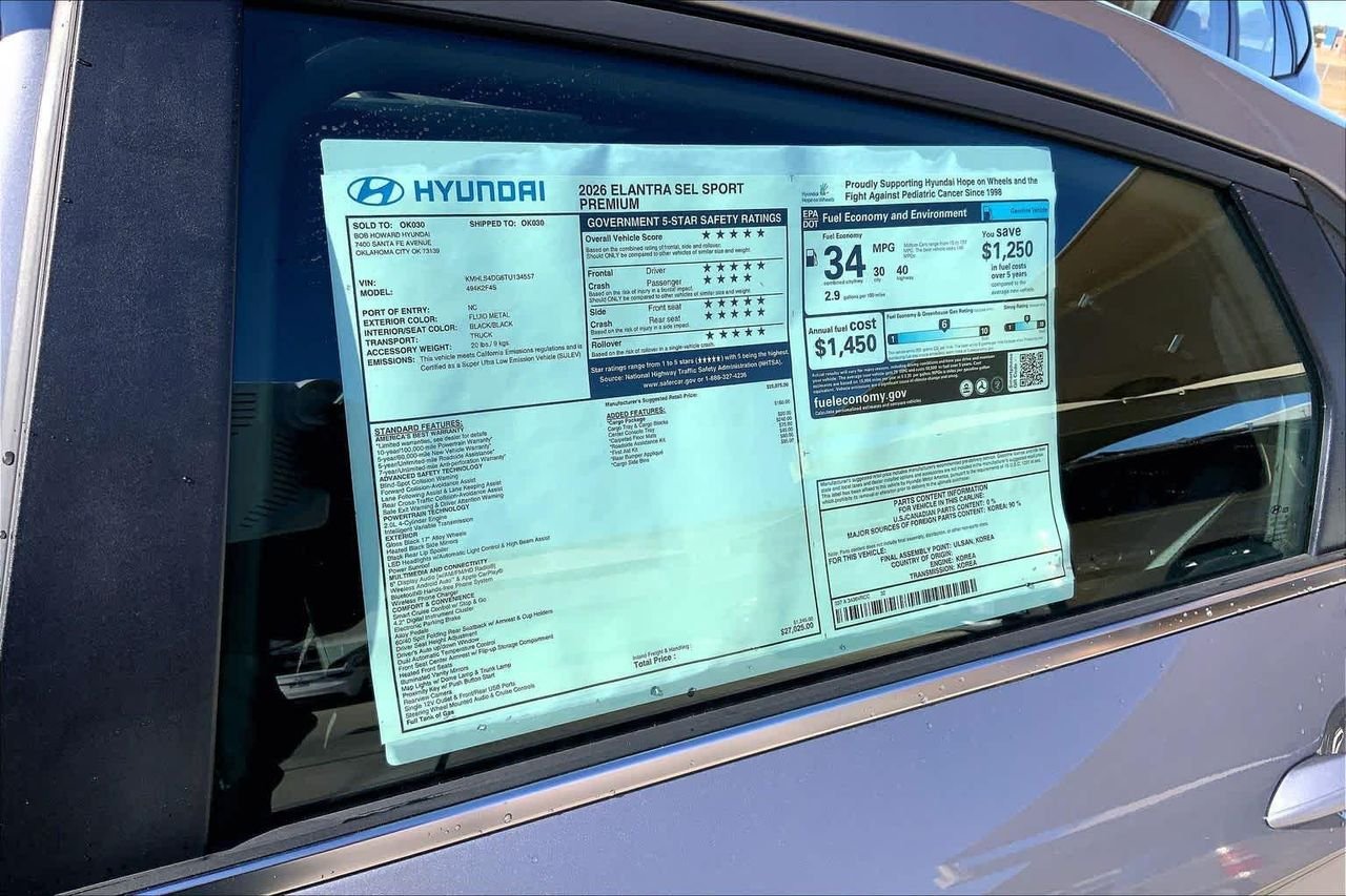 New 2026 Fluid Metal Hyundai SEL Sport Premium image 18