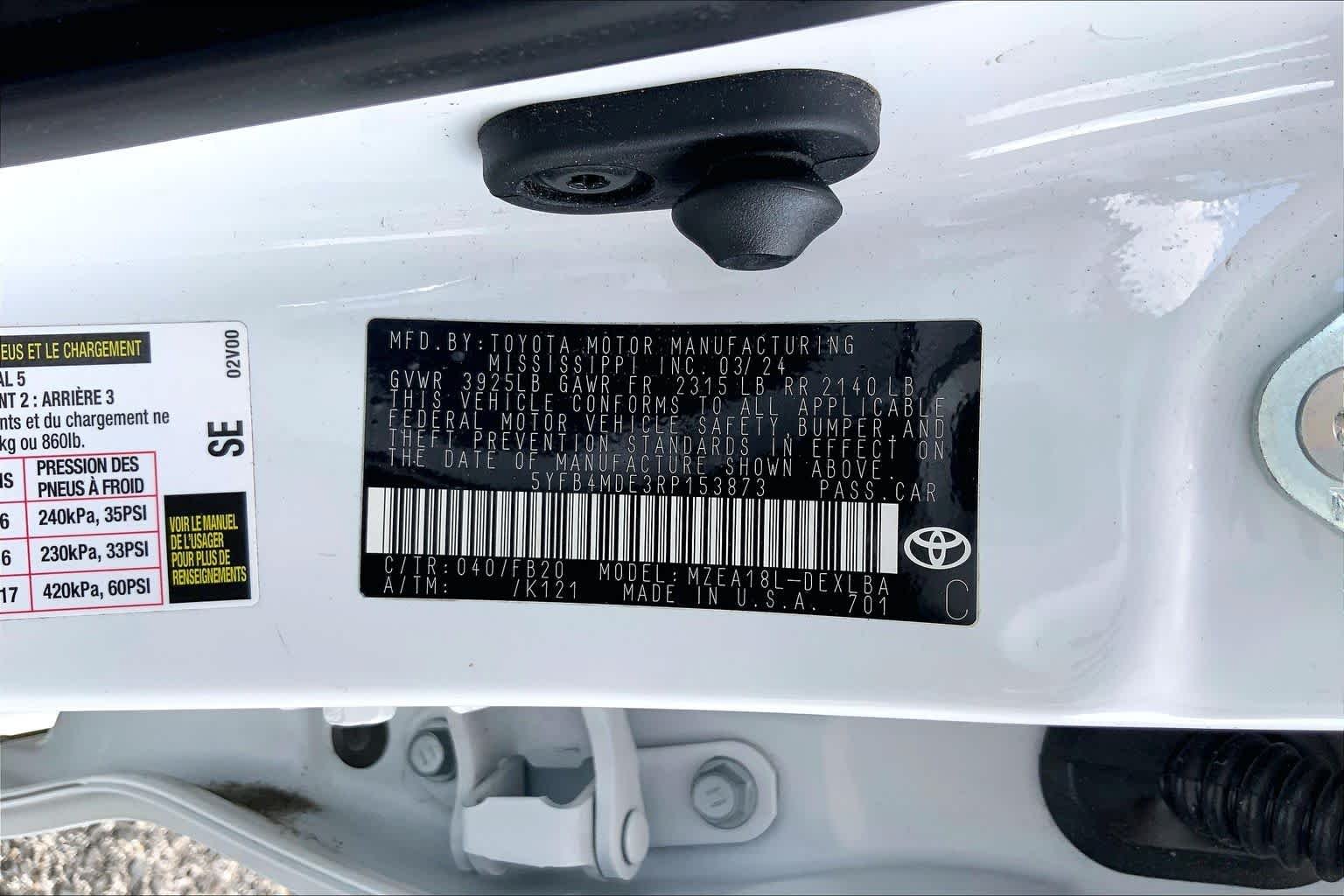 Used 2024 Ice Cap Toyota LE image 36