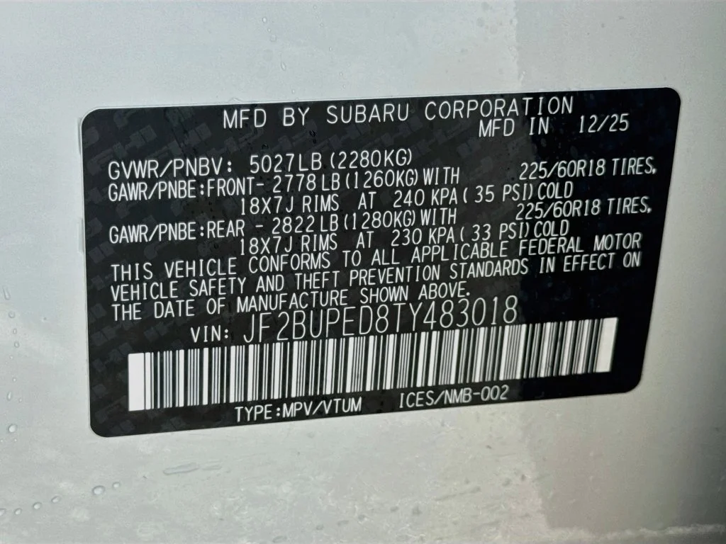 Certified Used 2026 White Subaru Touring image 45