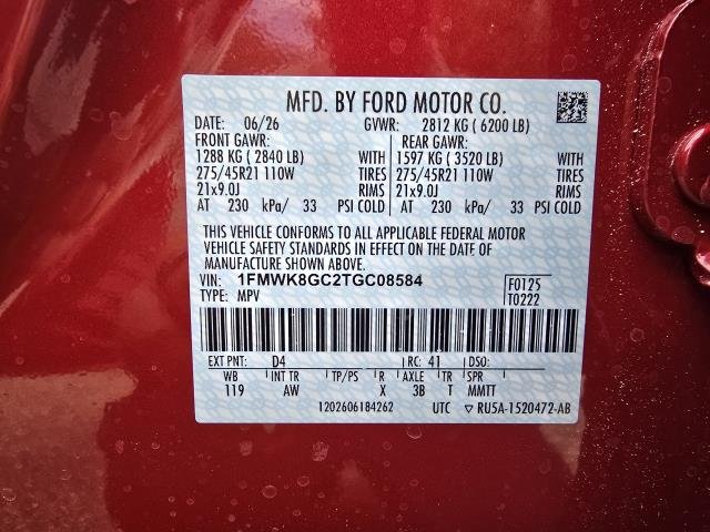 New 2026 Rapid Red Metallic Tinted Clearcoat Ford ST image 38