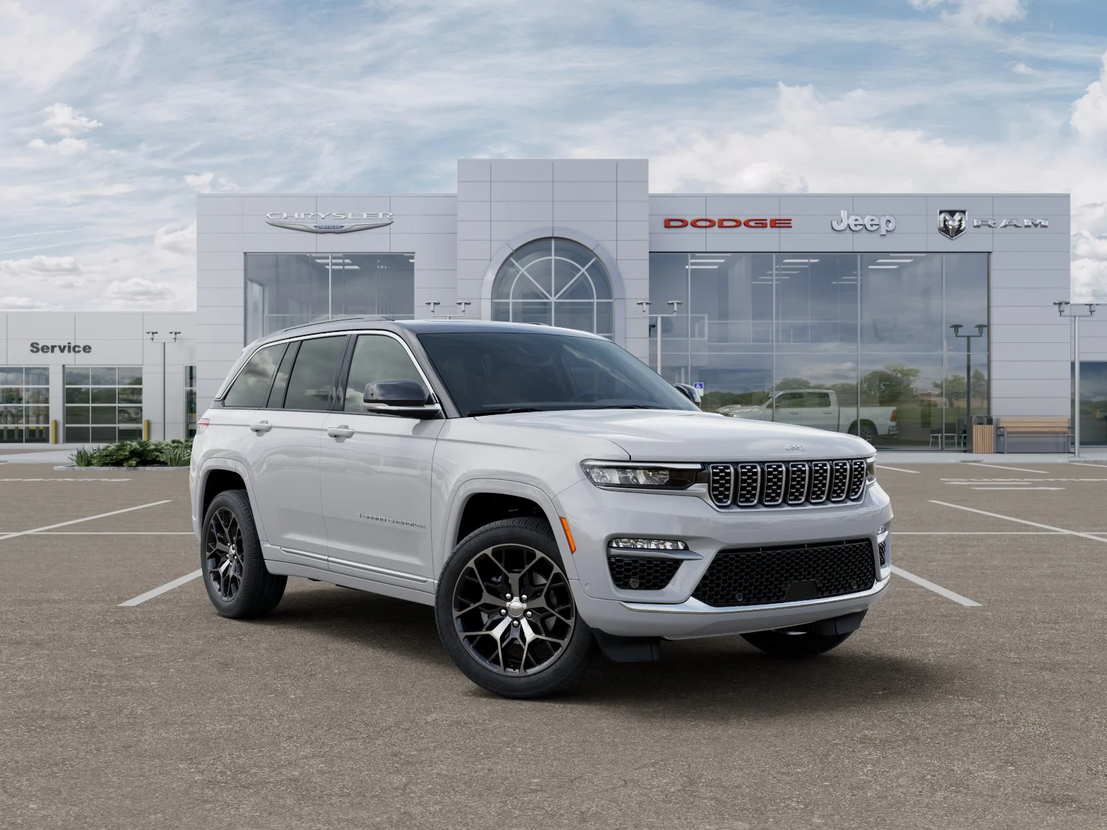 New 2025 Bright White Clear-Coat Exterior Paint Jeep Summit Reserve image 85