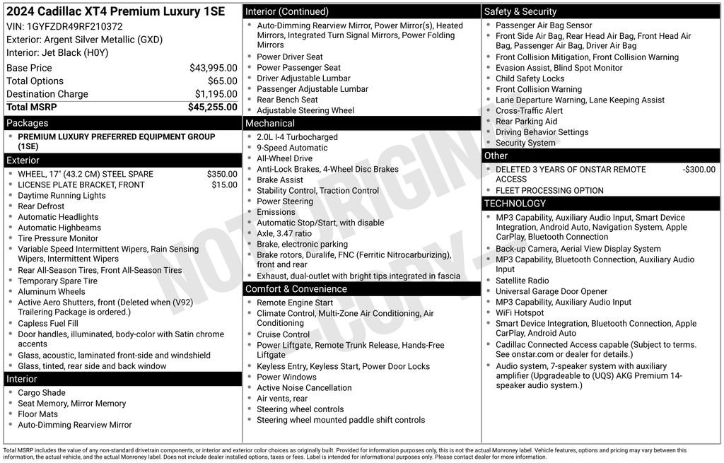 Used 2024 Silver Cadillac Premium Luxury image 2