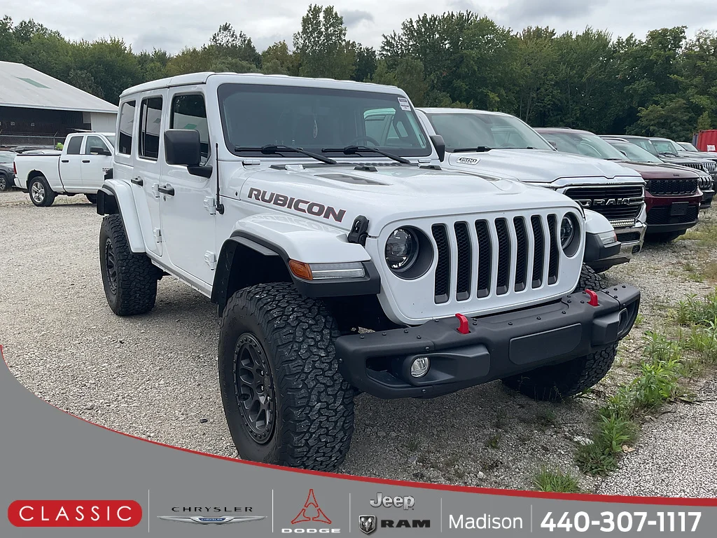 Certified Used 2023 Bright White Clear Coat Jeep 4x4 Rubicon Xtreme Recon 4dr SUV image 1