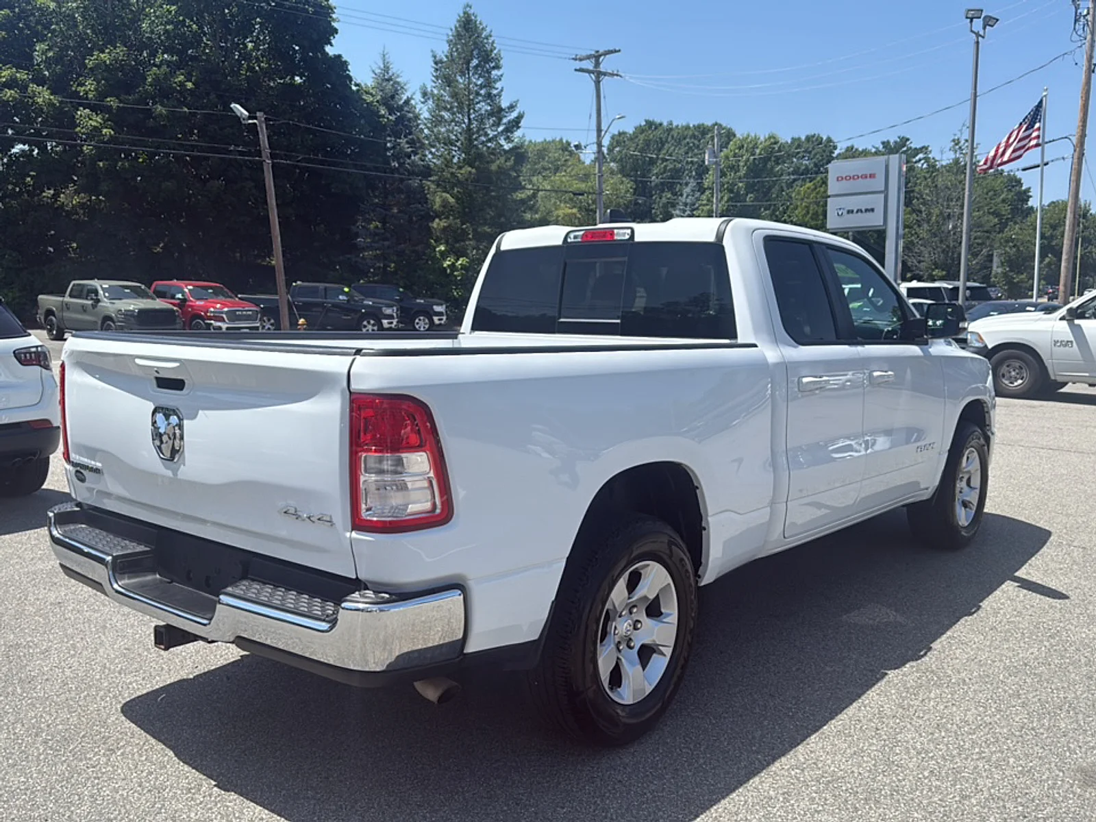Used 2022 Bright White Clearcoat Ram Big Horn Quad Cab 4x4 6