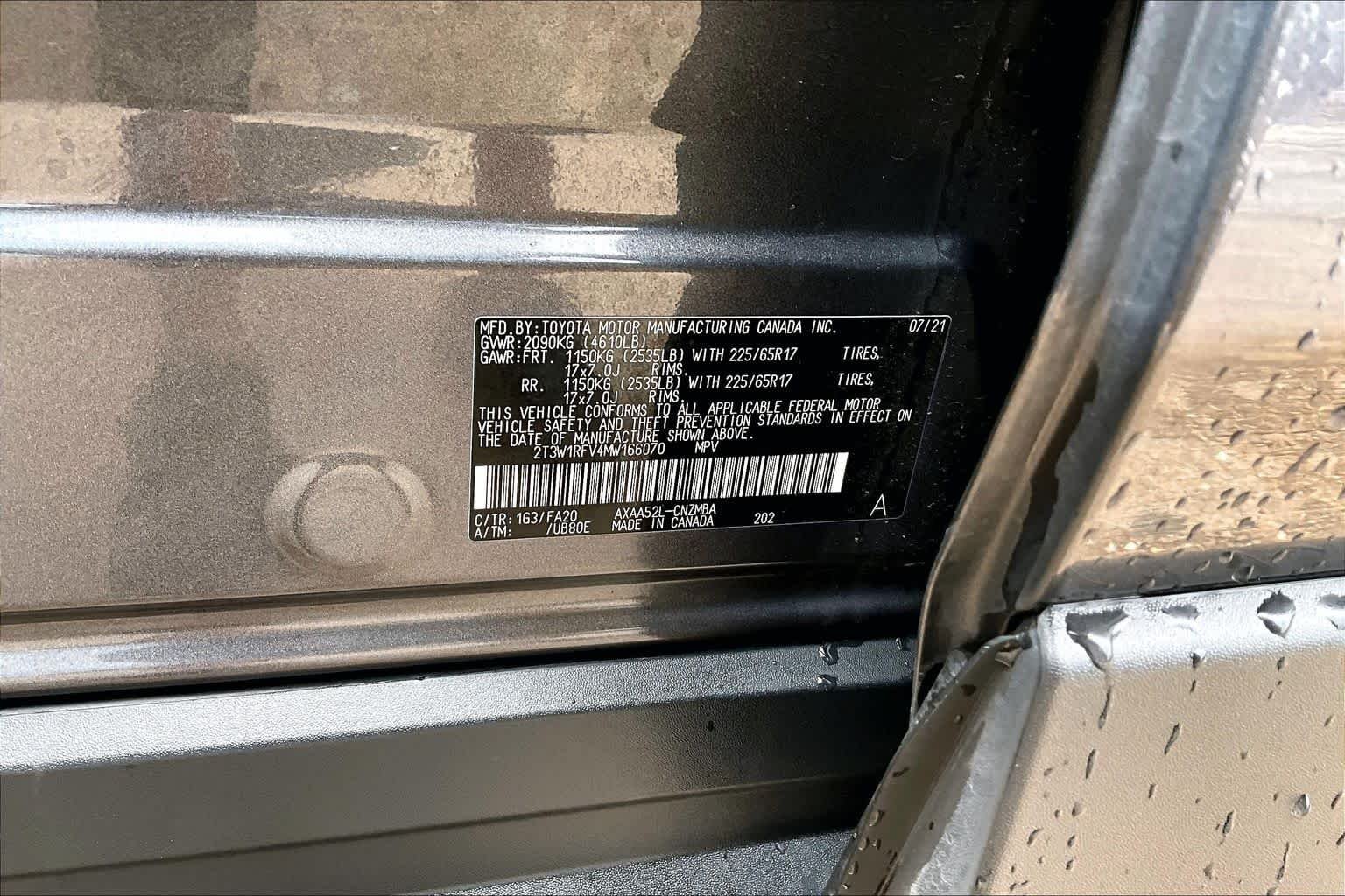 Certified Used 2021 Magnetic Gray Metallic Toyota XLE image 35