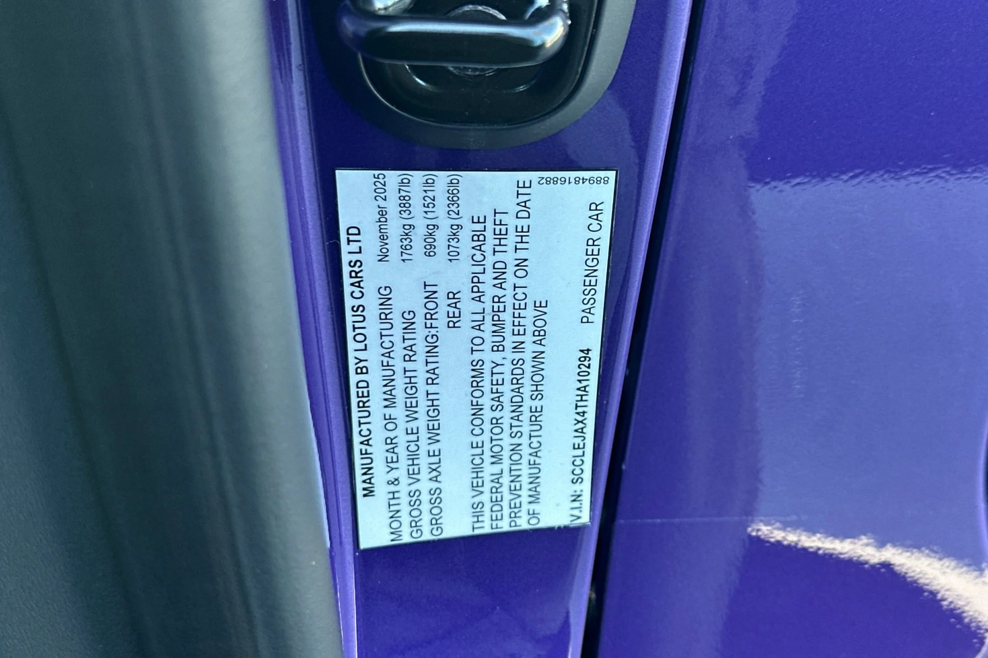 New 2026 PURPLE HAZE Lotus V6 SE Racing Line Coupe image 27