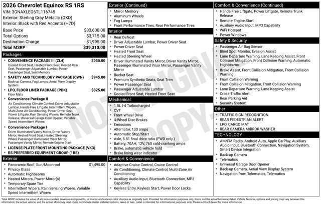 Certified Used 2026 Sterling Gray Metallic Chevrolet RS image 39