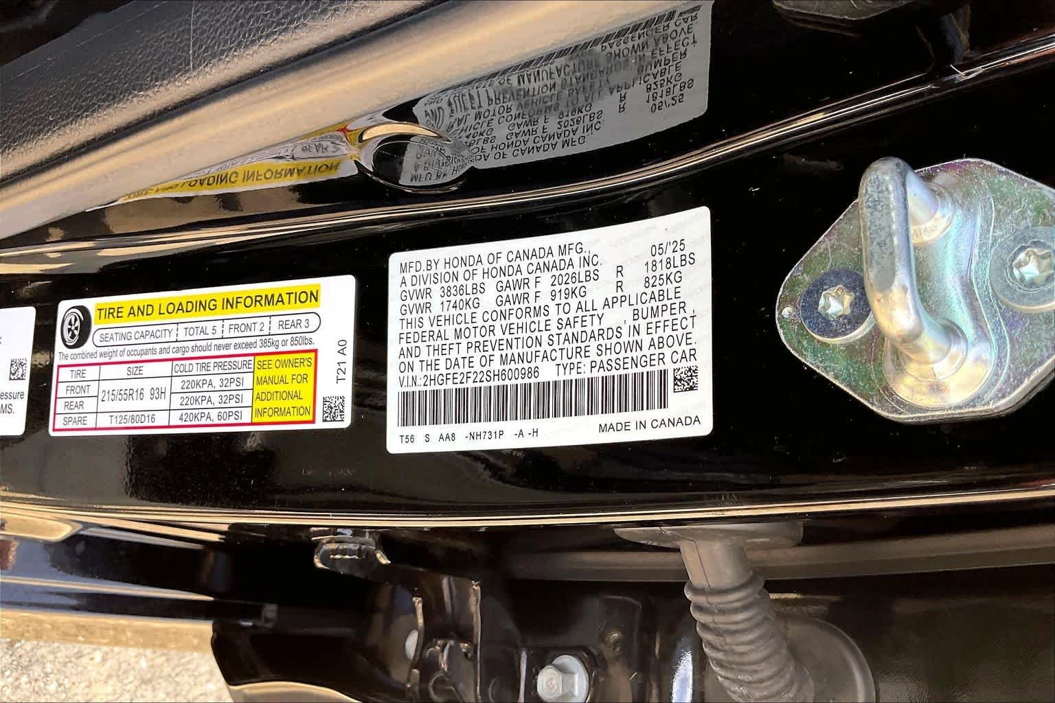 Used 2025 Crystal Black Pearl Honda LX image 24
