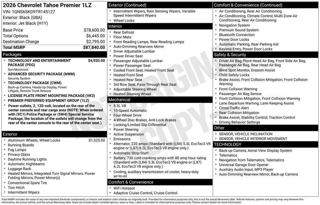 2026 Chevrolet Tahoe Premier - Photo 34