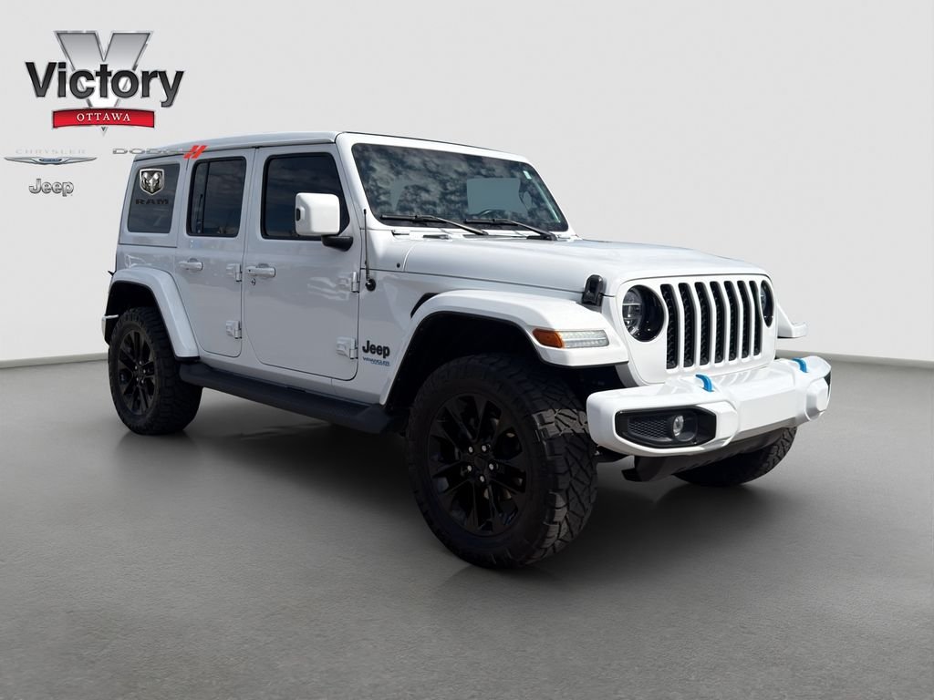Used 2021 White Jeep Unlimited Sahara 4xe image 8