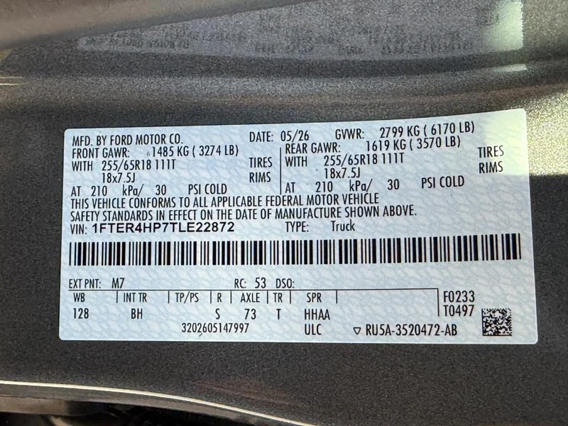 New 2026 Carbonized Gray Metallic Ford XLT 4WD SuperCrew 5