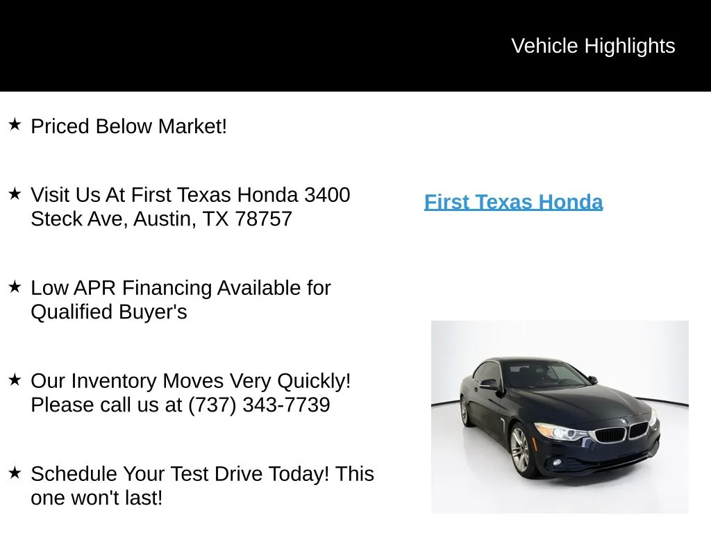 Used 2015 Black Sapphire Metallic BMW 428i image 10