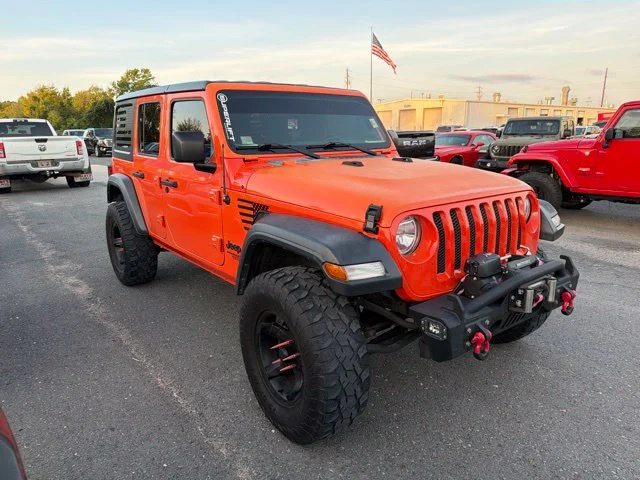 Used 2018 Orange Jeep Unlimited Sport S image 3